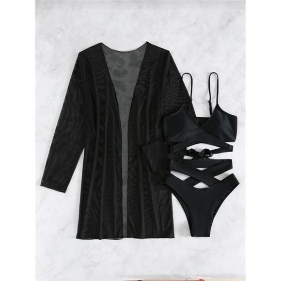 3pcs Criss Cross Bikini Set - Picture 7 of 7